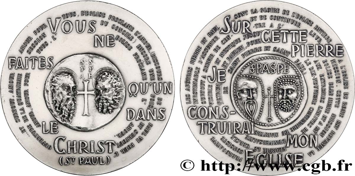 RELIGIOUS MEDALS Médaille, Dix-neuvième centenaire du martyre de Saint Pierre et de Saint Paul AU