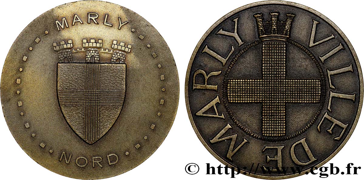 FRANKREICH Médaille, Ville de Marly fVZ