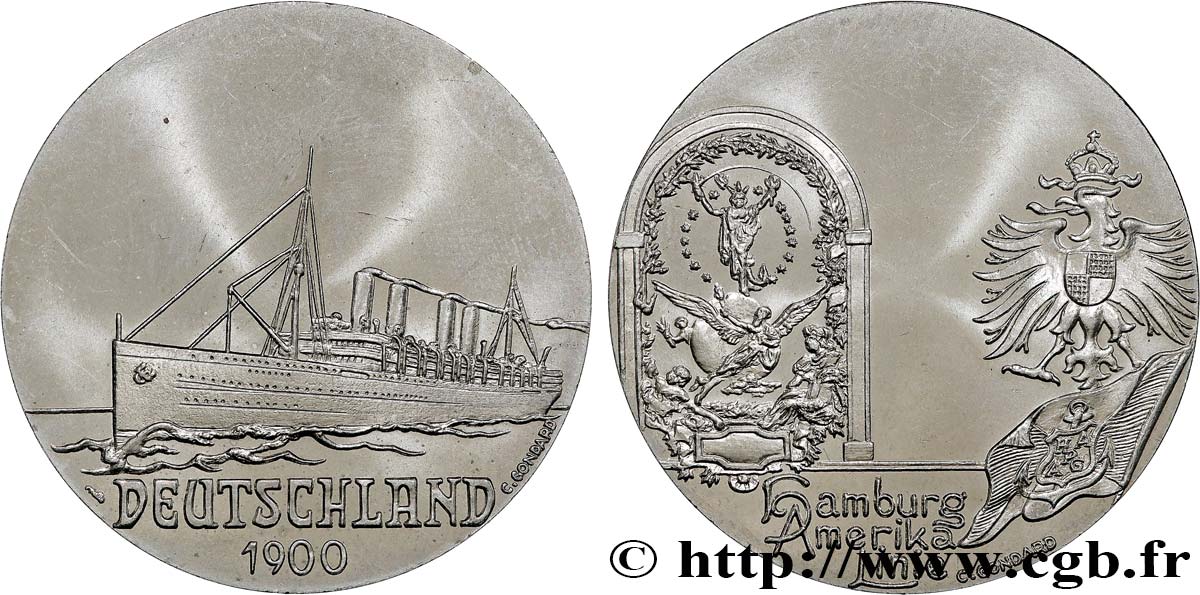 FUNFTE FRANZOSISCHE REPUBLIK Médaille, Paquebot Deutschland VZ