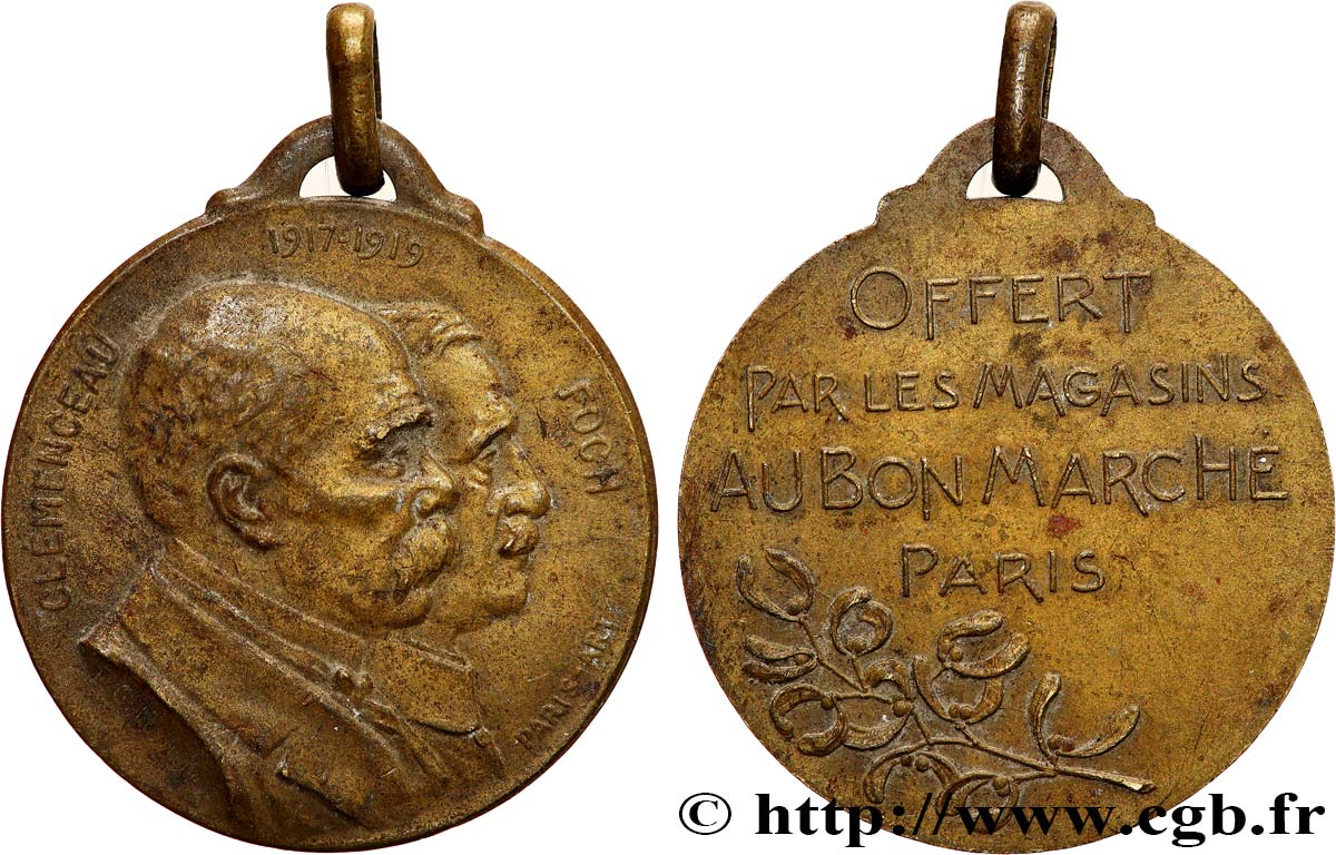 TERZA REPUBBLICA FRANCESE Médaille, Offert par les magasins au Bon Marché q.BB