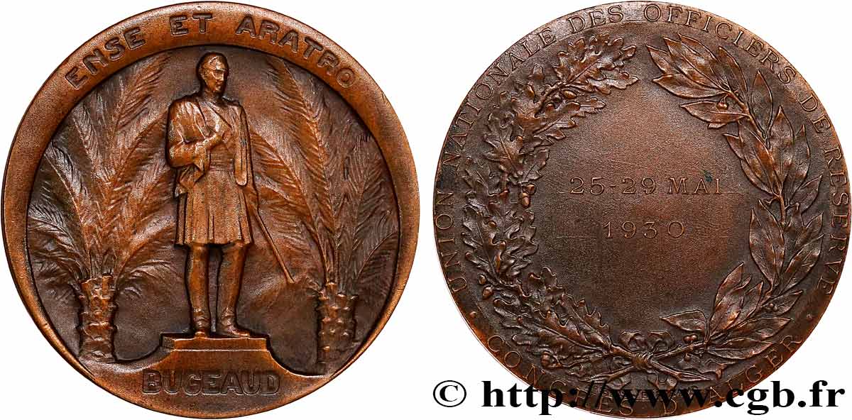ALGÉRIE - TROISIÈME RÉPUBLIQUE Médaille, Congrès de l’UNOR SPL