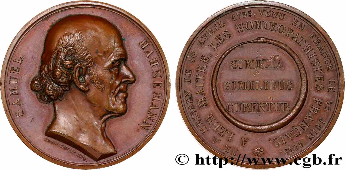 LUIGI FILIPPO I Médaille, Samuel Hahnemann q.SPL
