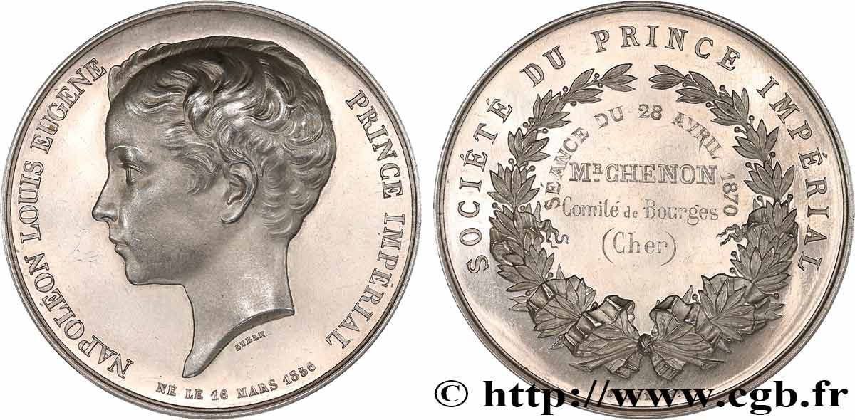 NAPOLÉON IV Médaille, Société du Prince Impérial SUP