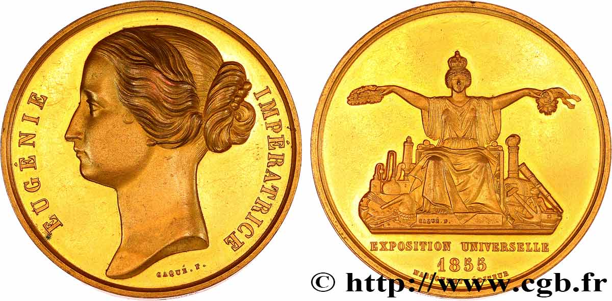 SECOND EMPIRE Médaille d’Eugénie, Exposition universelle AU