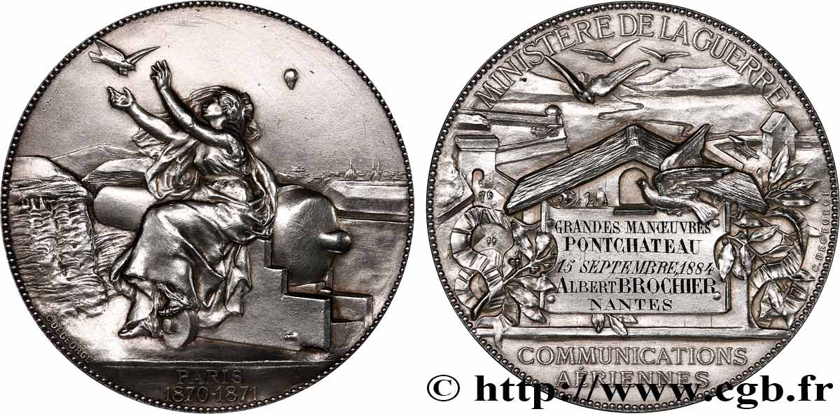 DRITTE FRANZOSISCHE REPUBLIK Médaille, Communications aériennes fVZ