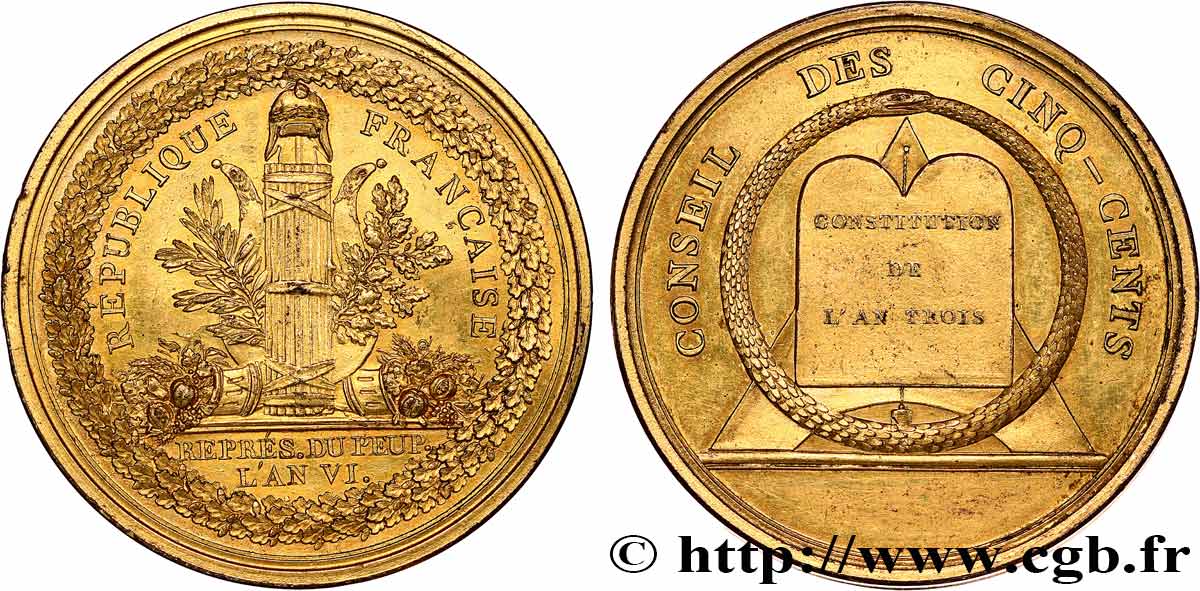 DIRECTOIRE Médaille, Conseil des Cinq-Cents TTB