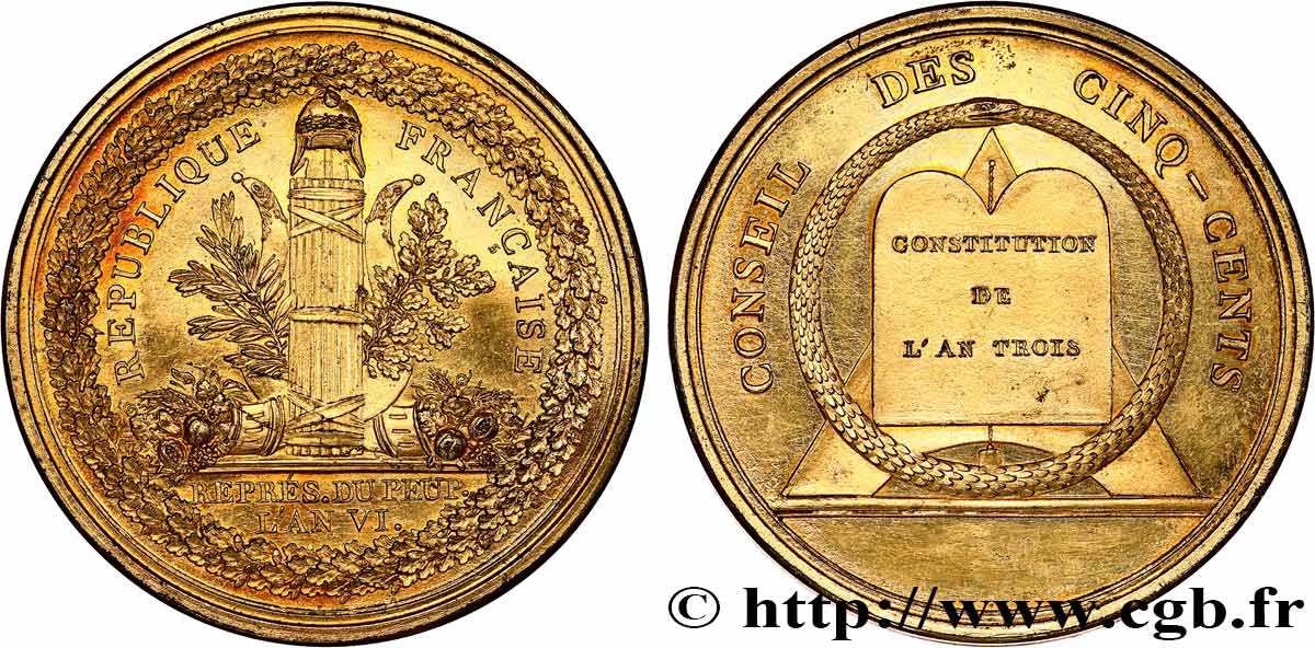 DIRECTOIRE Médaille, Conseil des Cinq-Cents AU