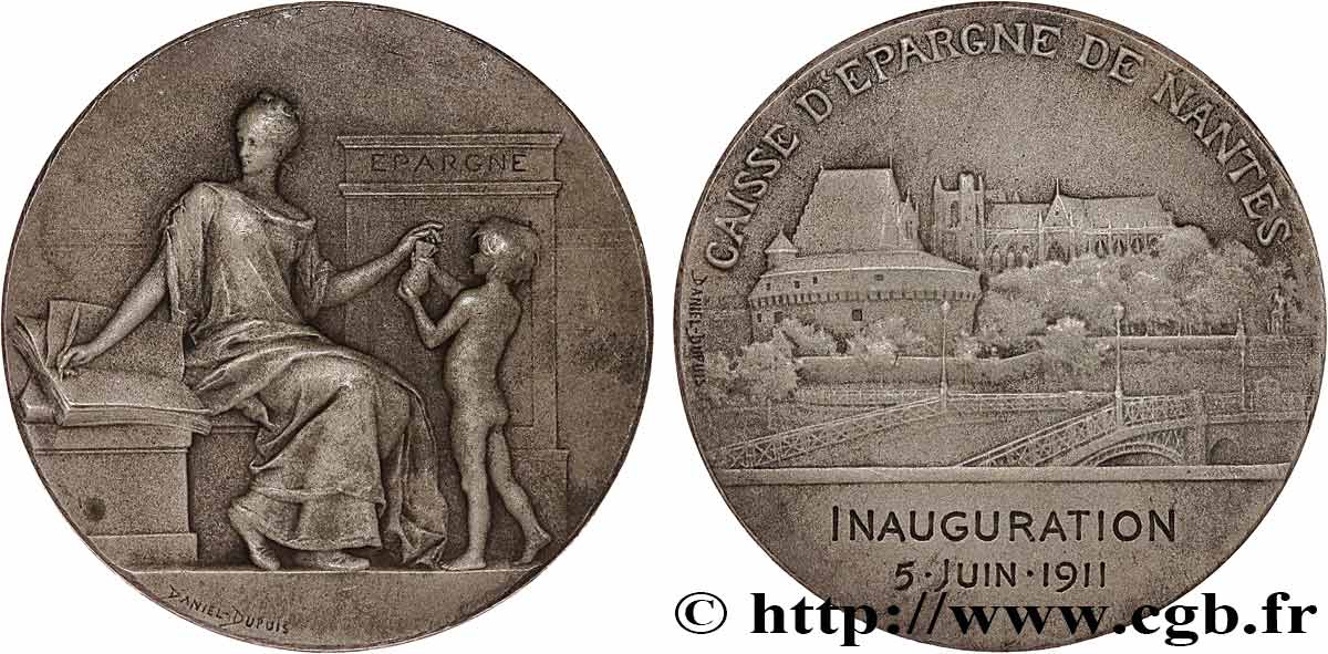 CAISSES D ÉPARGNE Médaille, Inauguration de la caisse d’épargne TTB