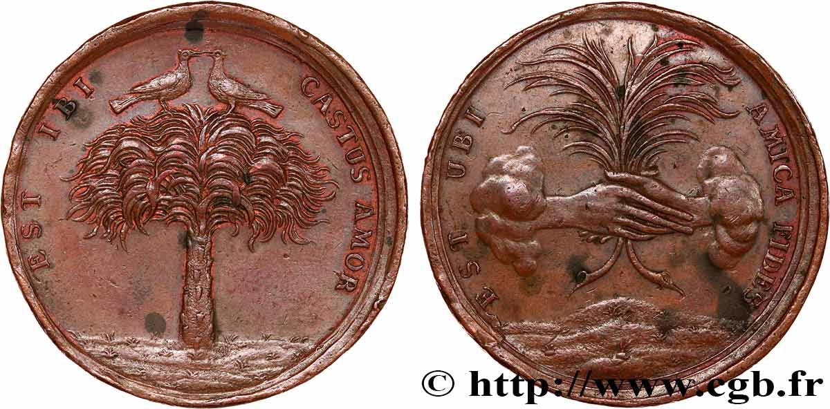 AMOUR ET MARIAGE Médaille de mariage TTB