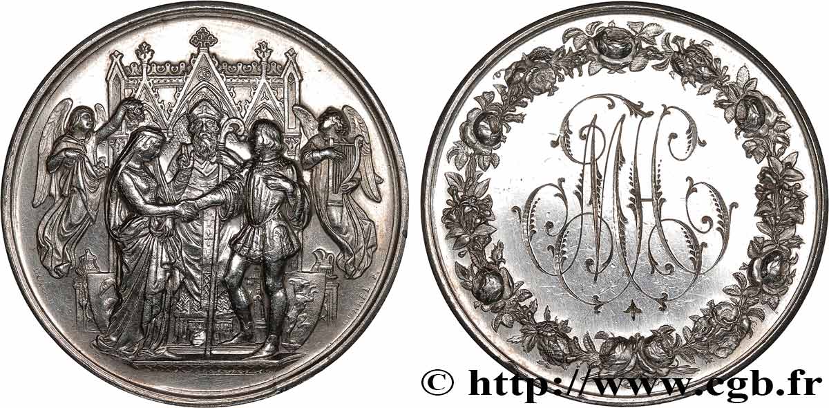 AMOUR ET MARIAGE Médaille de mariage TTB+
