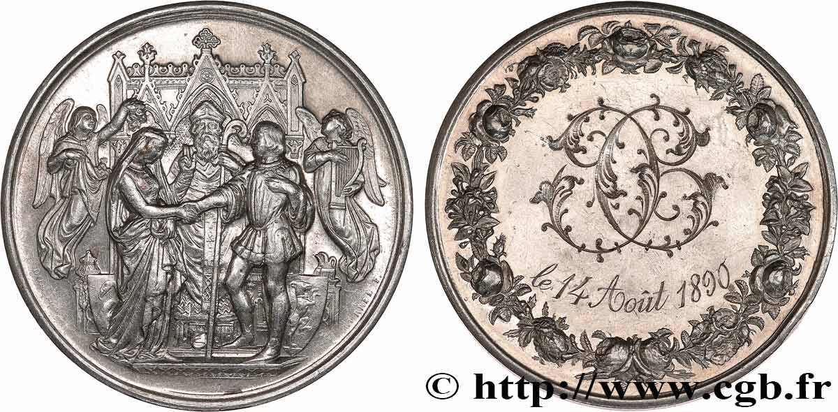 AMOUR ET MARIAGE Médaille de mariage SS/fVZ