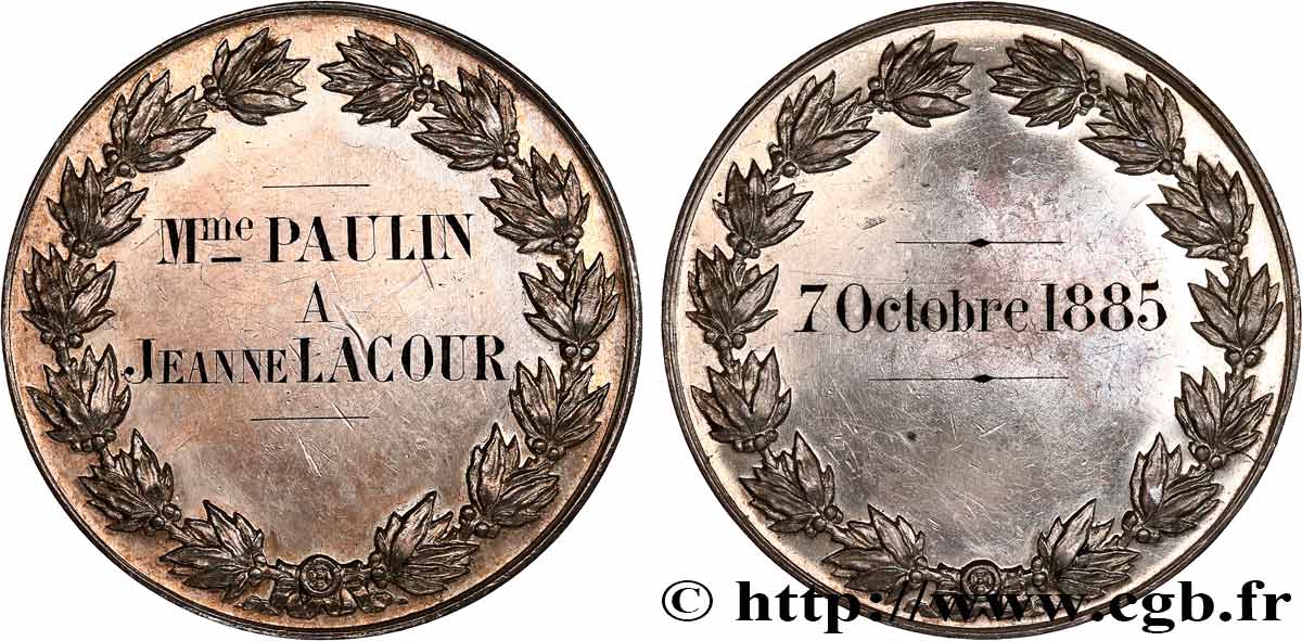 TERCERA REPUBLICA FRANCESA Médaille de récompense MBC+