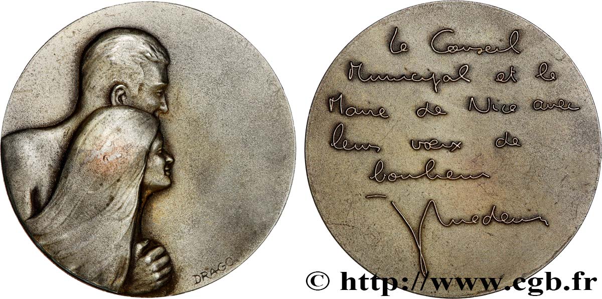 AMOUR ET MARIAGE Médaille, Voeux de bonheur du maire TTB+