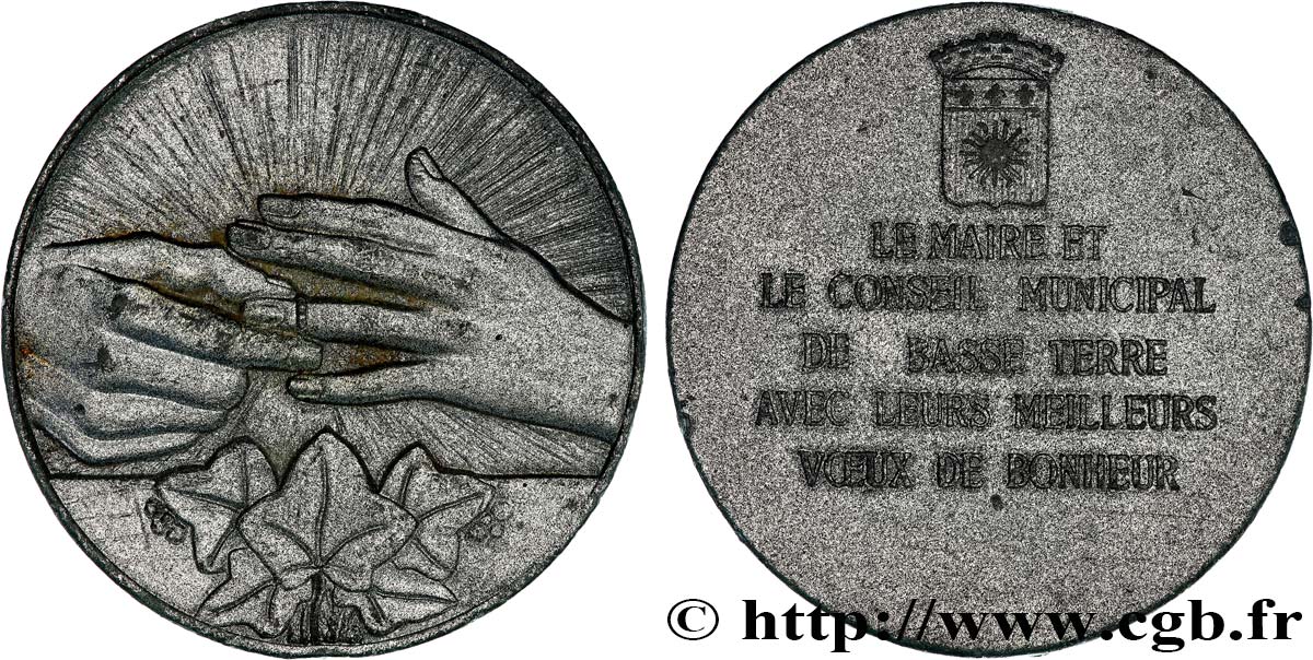 AMOUR ET MARIAGE Médaille, Voeux de bonheur du maire XF