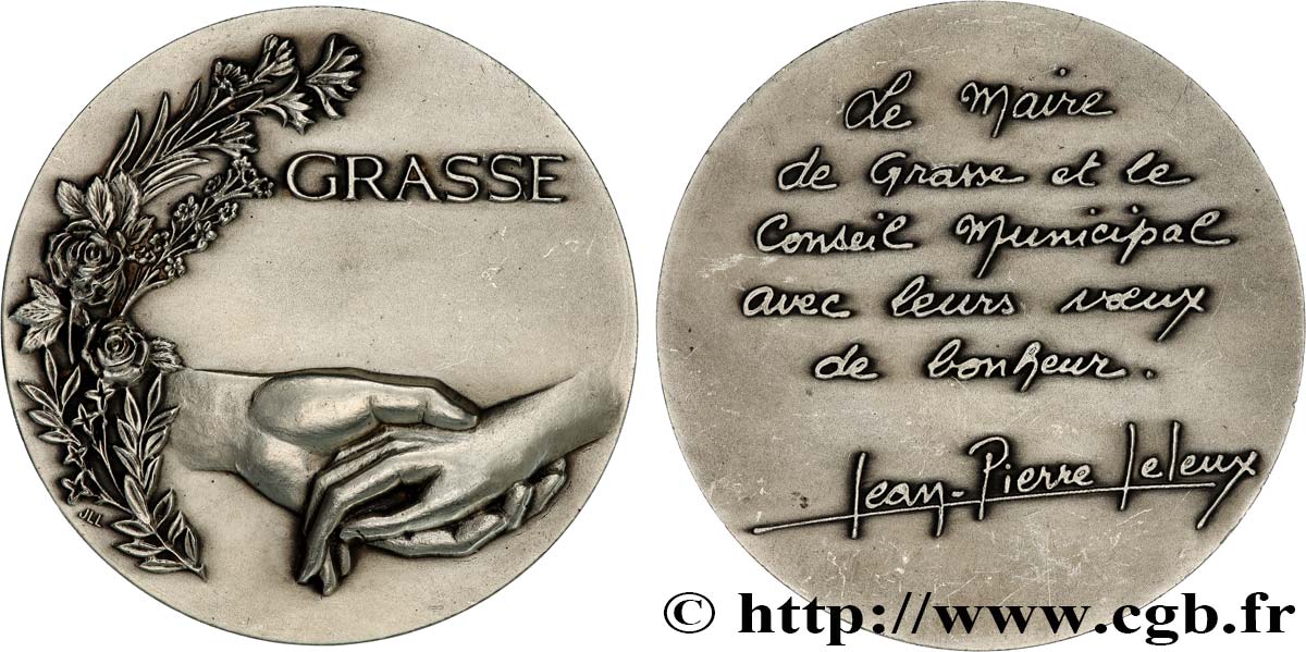 AMOUR ET MARIAGE Médaille, Voeux de bonheur du maire fVZ