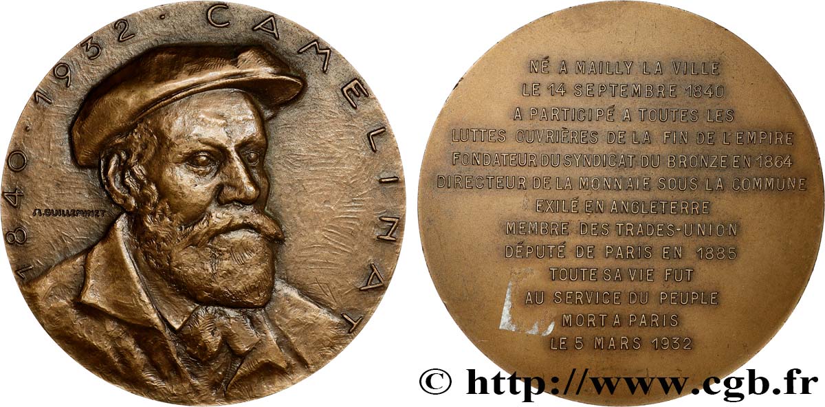 FAMOUS FIGURES Médaille, Zéphirin Camelinat AU/AU
