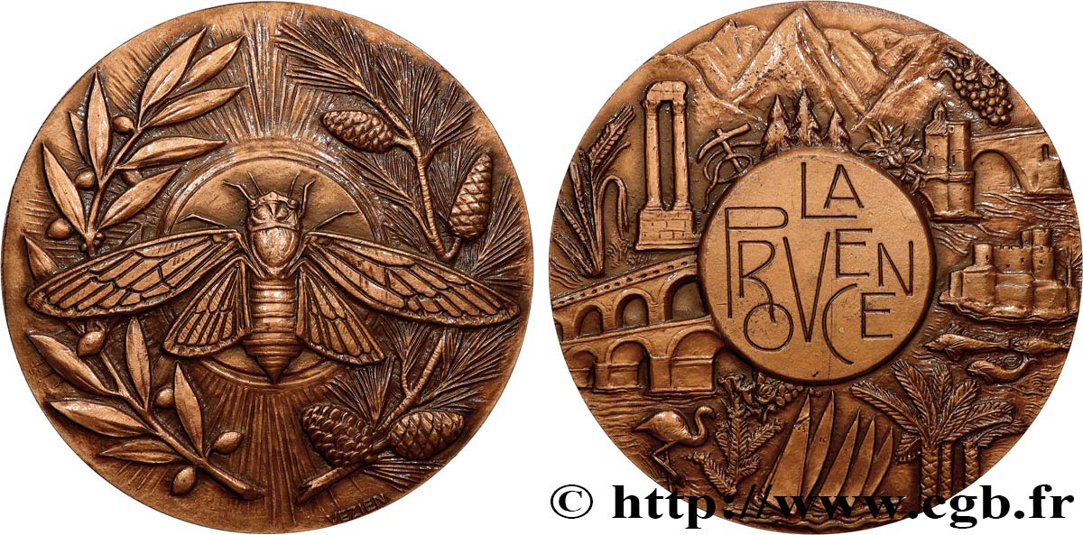 QUINTA REPUBLICA FRANCESA Médaille, La Provence EBC