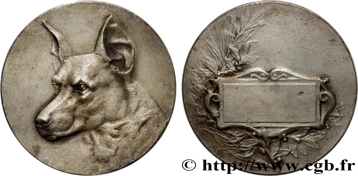 Médaille Plaque - Société Canine Midi Côte D'Azur - Argent Plaqué - XXème