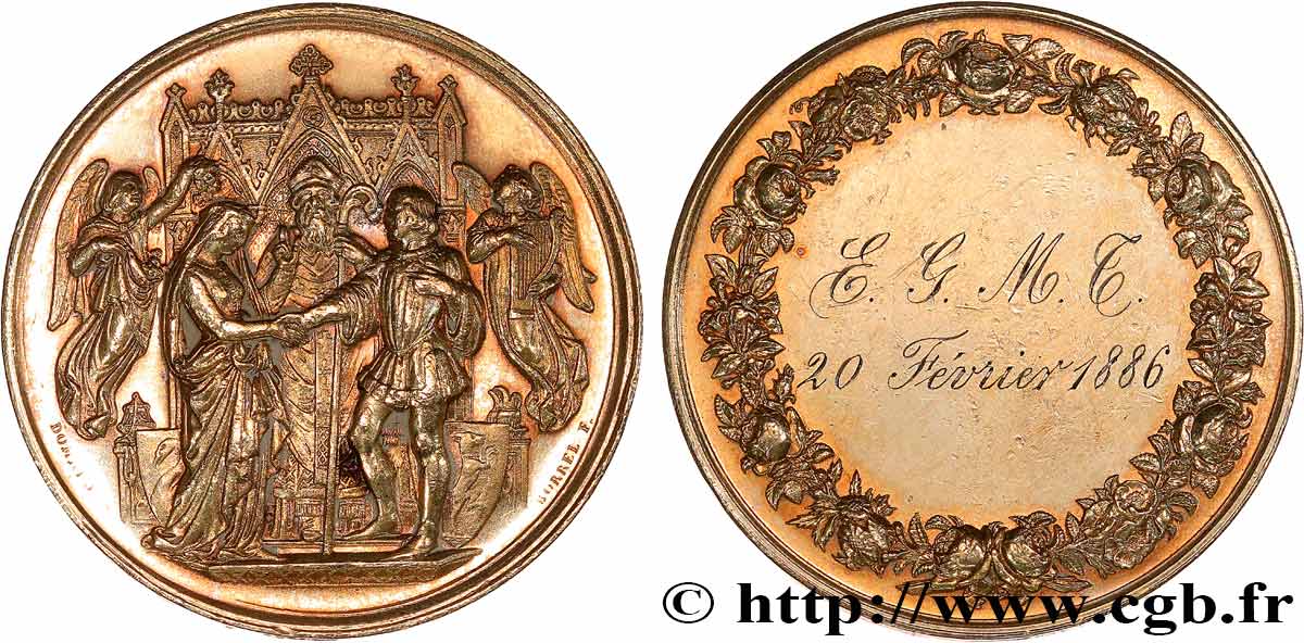 LOVE AND MARRIAGE Médaille de mariage XF