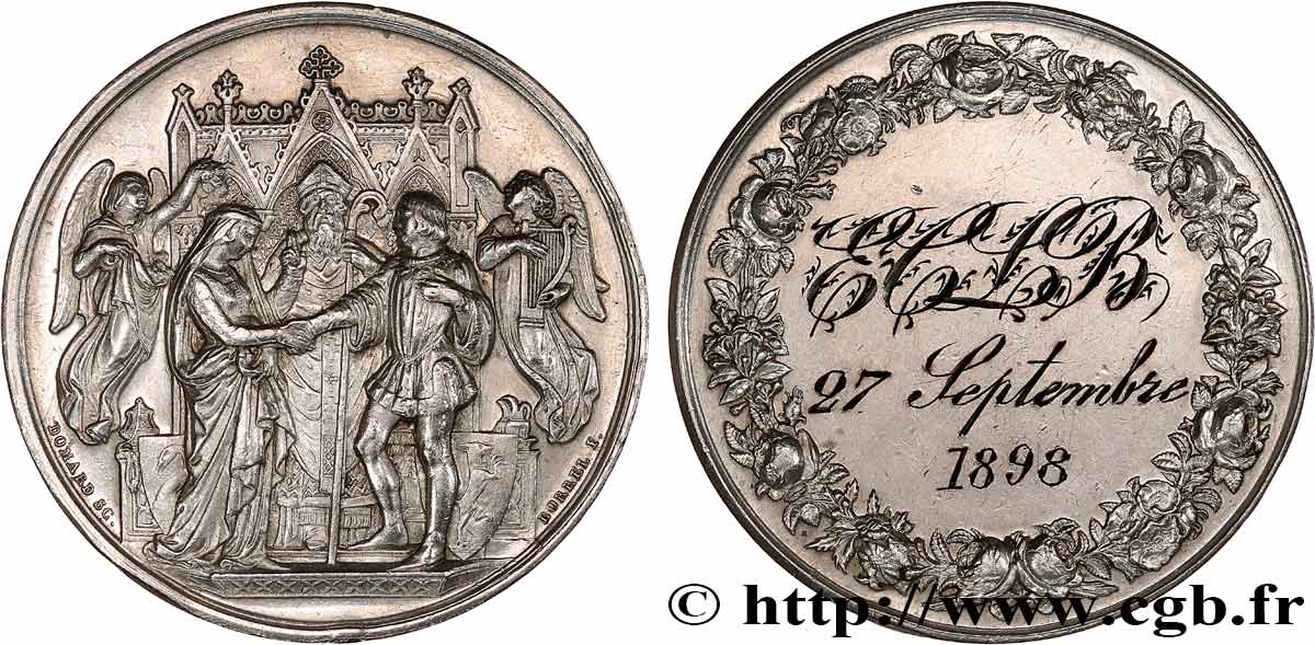 AMOUR ET MARIAGE Médaille de mariage AU