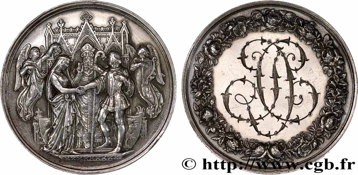 AMOUR ET MARIAGE Médaille de mariage TTB+