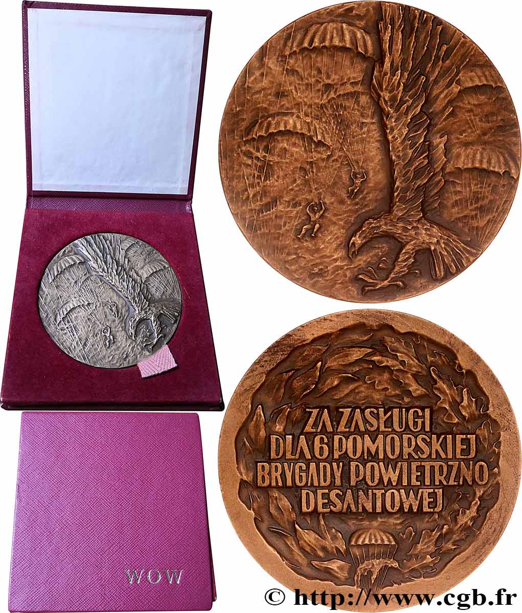 POLAND Médaille, 6e brigade de parachutistes de Poméranie AU