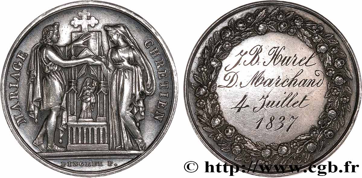 AMOUR ET MARIAGE Médaille, Mariage chrétien fVZ