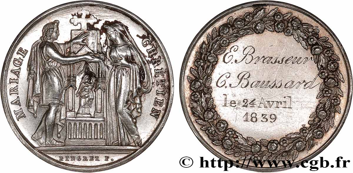 AMOUR ET MARIAGE Médaille, Mariage chrétien fVZ