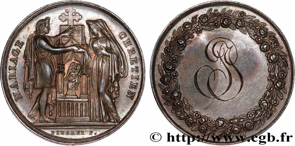 AMOUR ET MARIAGE Médaille, Mariage chrétien XF