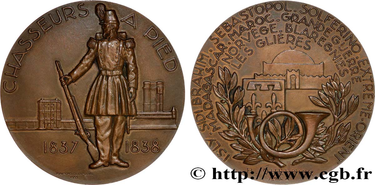 IV REPUBLIC Médaille, Chasseurs à pied AU