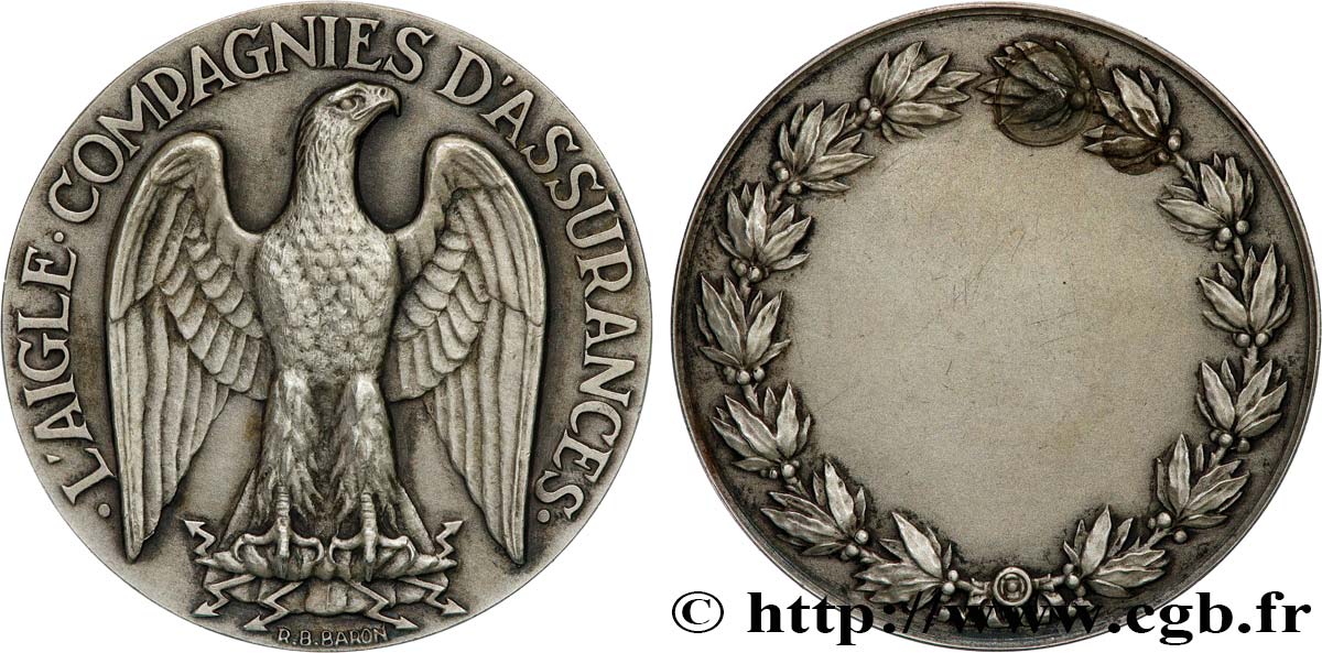 ASSURANCES Médaille, L’aigle, compagnies d’assurances AU
