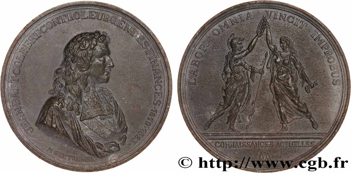 LOUIS XIV  THE SUN KING  Médaille, Jean-Baptiste Colbert fVZ