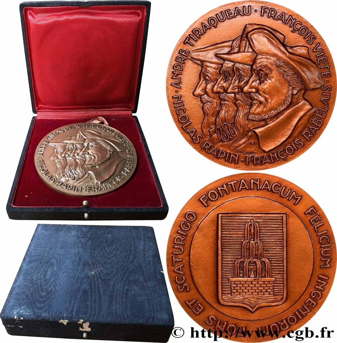 PERSONNAGES DIVERS Médaille, André Tiraqueau, François Viete, Nicolas Rapin et François Rabelais SUP