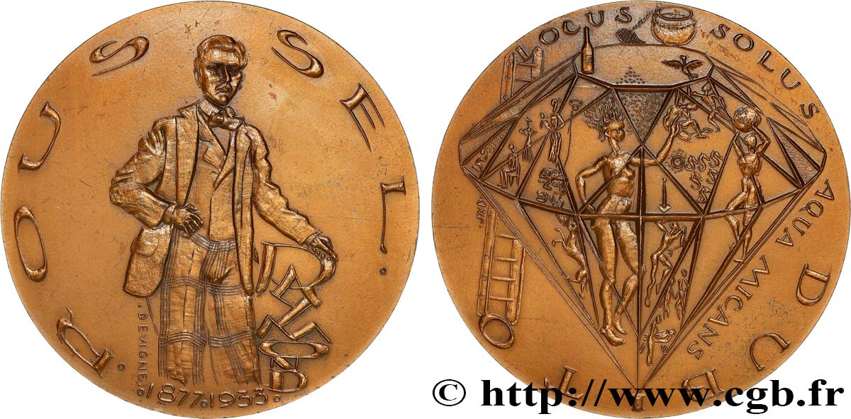 LITTÉRATURE : ÉCRIVAINS/ÉCRIVAINES - POÈTES Médaille, Raymond Roussel, Épreuve d’auteur SUP