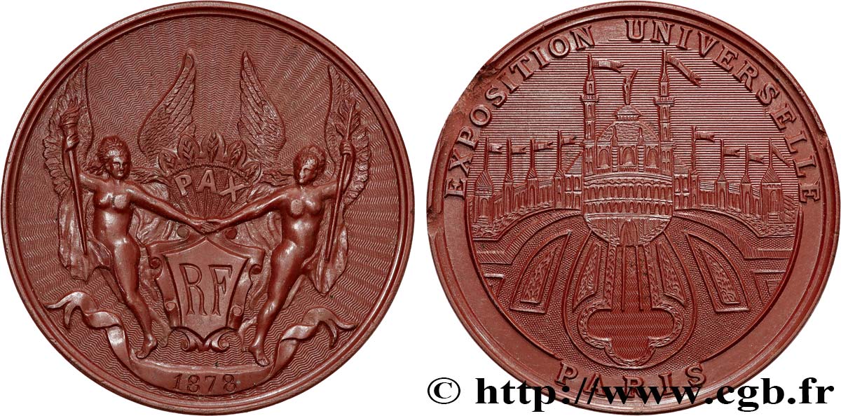 TERZA REPUBBLICA FRANCESE Médaille, Palais du Trocadéro, Exposition Universelle BB