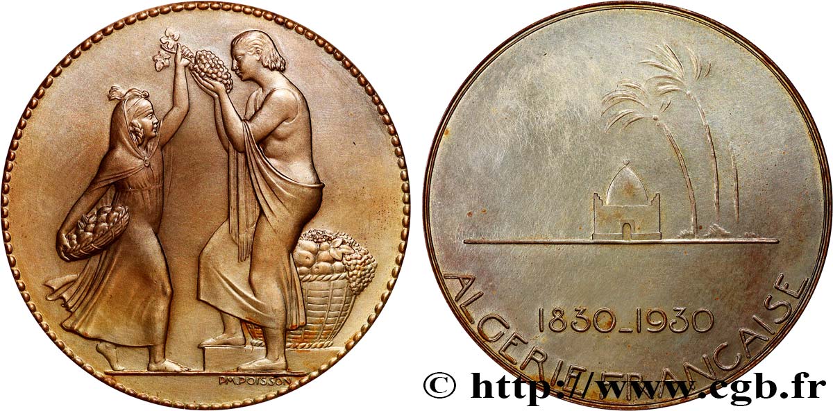 ALGÉRIE - TROISIÈME RÉPUBLIQUE Médaille, Centenaire de l’Algérie française MBC+