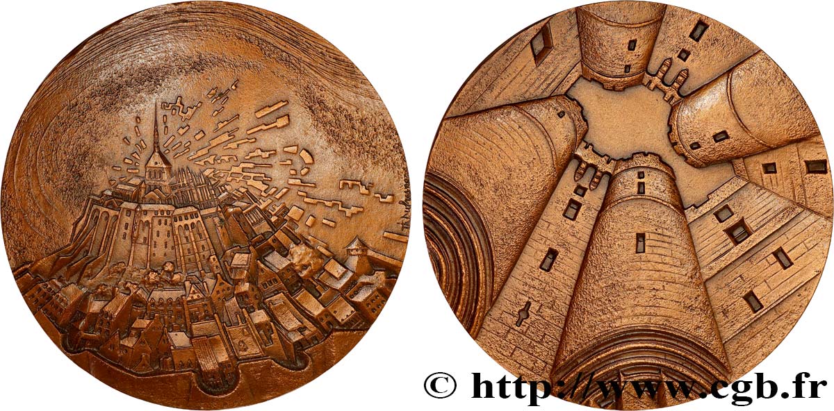 QUINTA REPUBLICA FRANCESA Médaille, Mont Saint Michel EBC