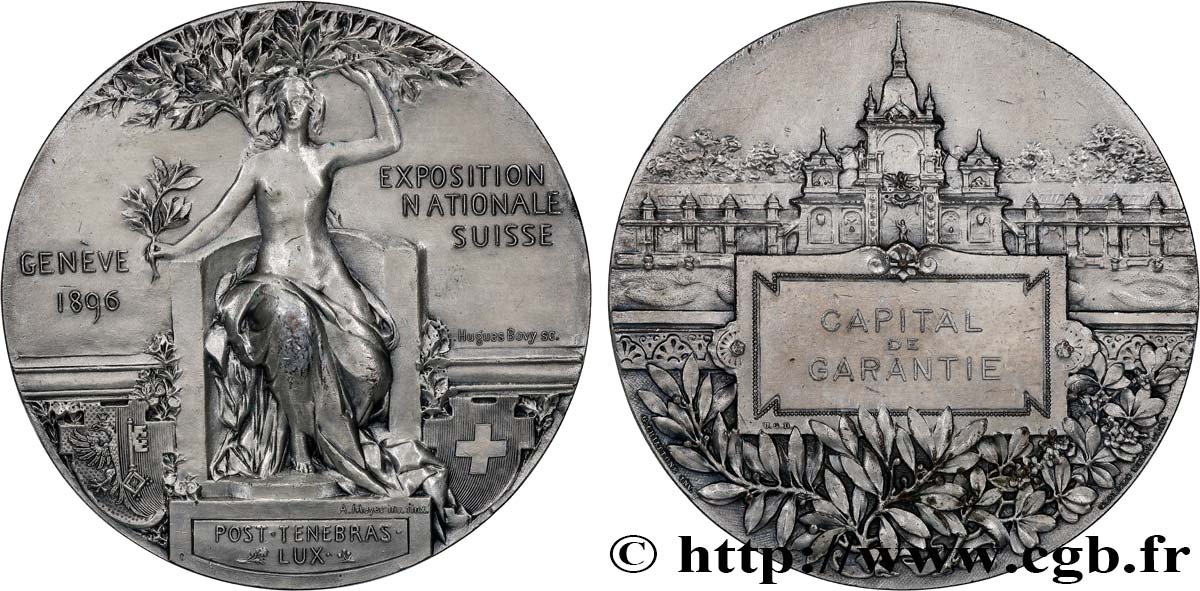 SUISSE - CONFÉDÉRATION HELVÉTIQUE Médaille, Capital de Garantie, Exposition Nationale suisse TTB+