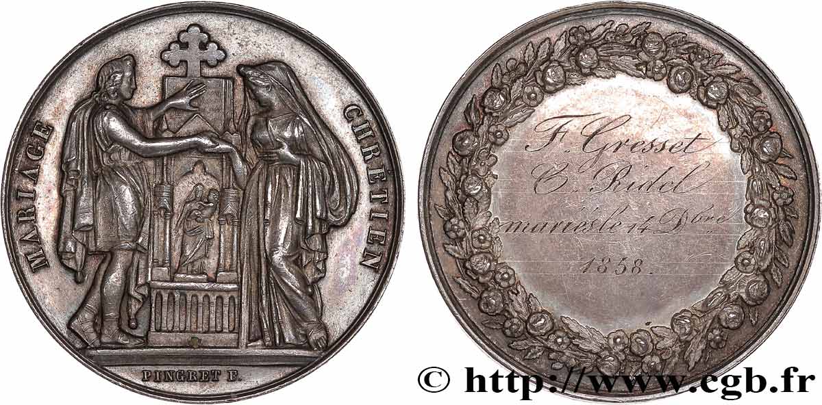 AMOUR ET MARIAGE Médaille, Mariage chrétien BB