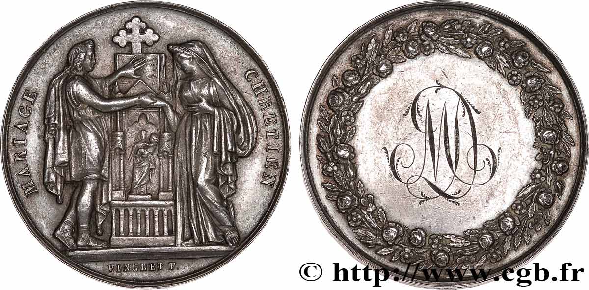 AMOUR ET MARIAGE Médaille, Mariage chrétien fVZ