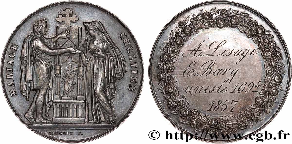 AMOUR ET MARIAGE Médaille, Mariage chrétien fVZ