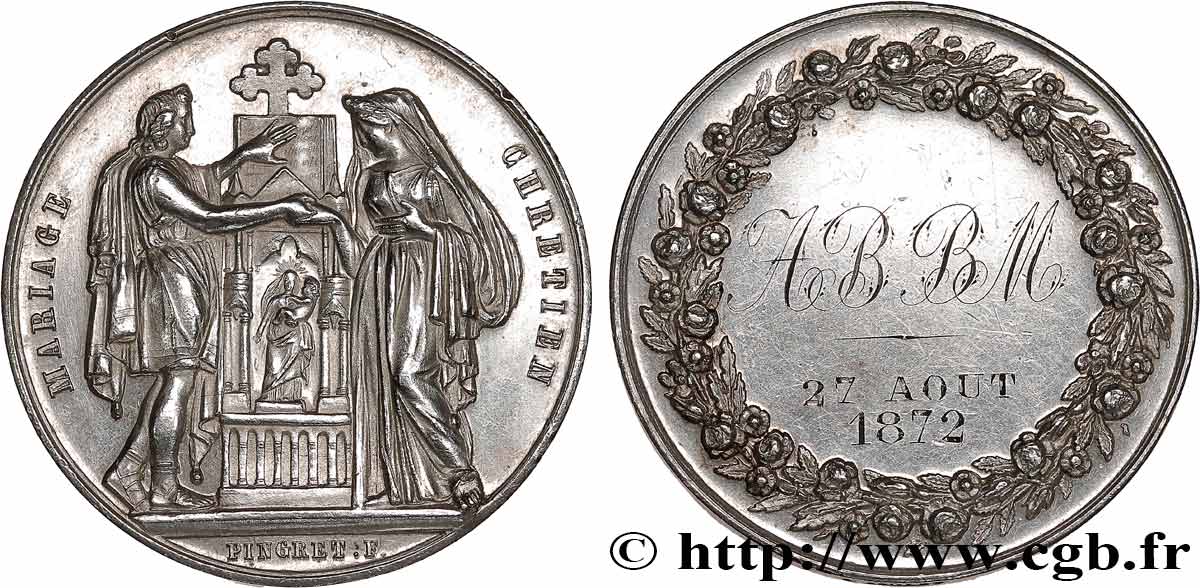 AMOUR ET MARIAGE Médaille, Mariage chrétien fVZ