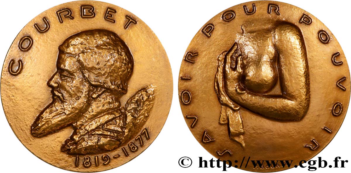 ART, PEINTURE ET SCULPTURE Médaille, Gustave Courbet SUP