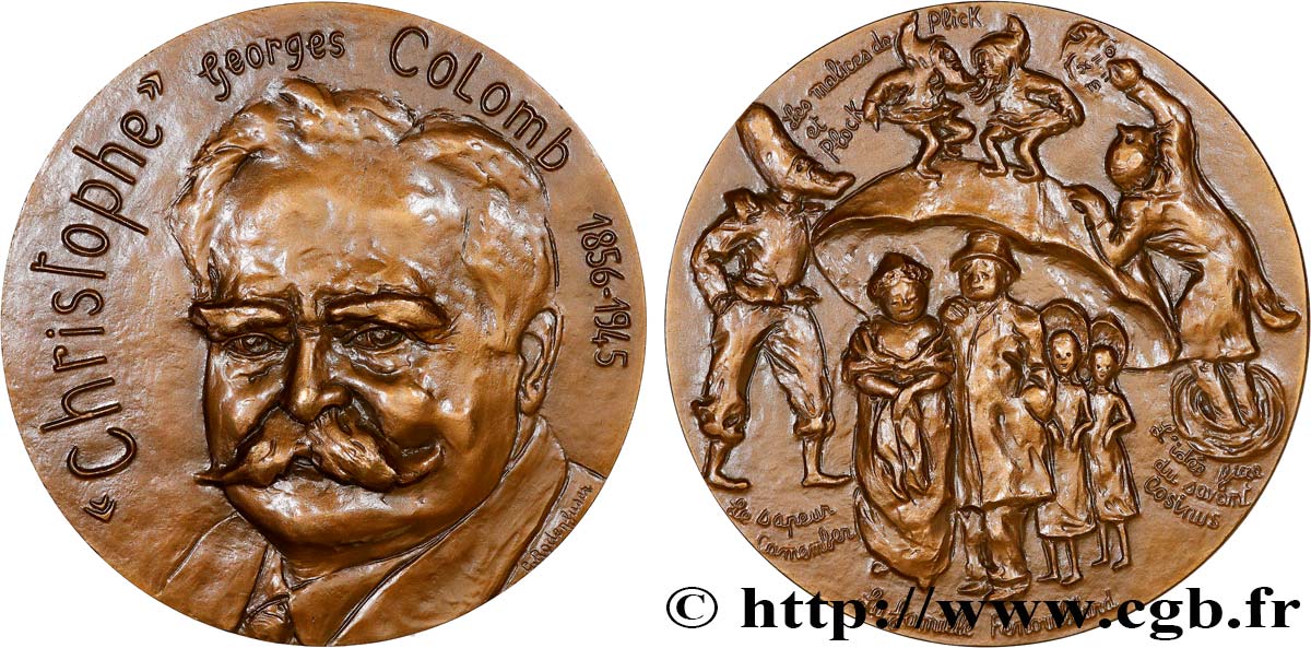 LITERATURE : WRITERS - POETS Médaille, Georges Colomb VZ