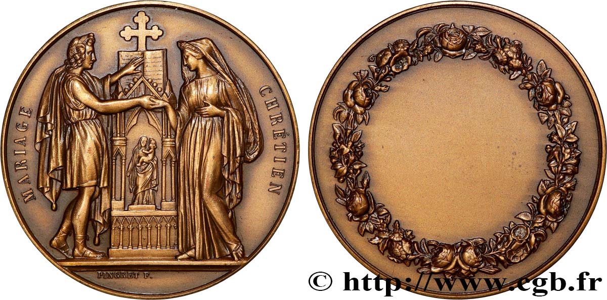 AMOUR ET MARIAGE Médaille, Mariage chrétien EBC