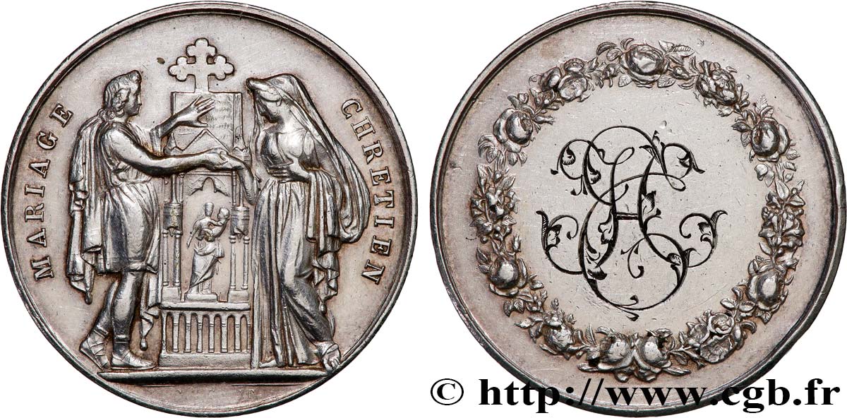 AMOUR ET MARIAGE Médaille, Mariage chrétien fVZ