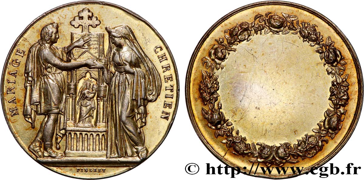 AMOUR ET MARIAGE Médaille, Mariage chrétien XF