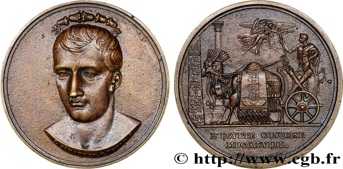 DIRECTOIRE Médaille, Bonaparte, la victoire en Egypte, refrappe TTB