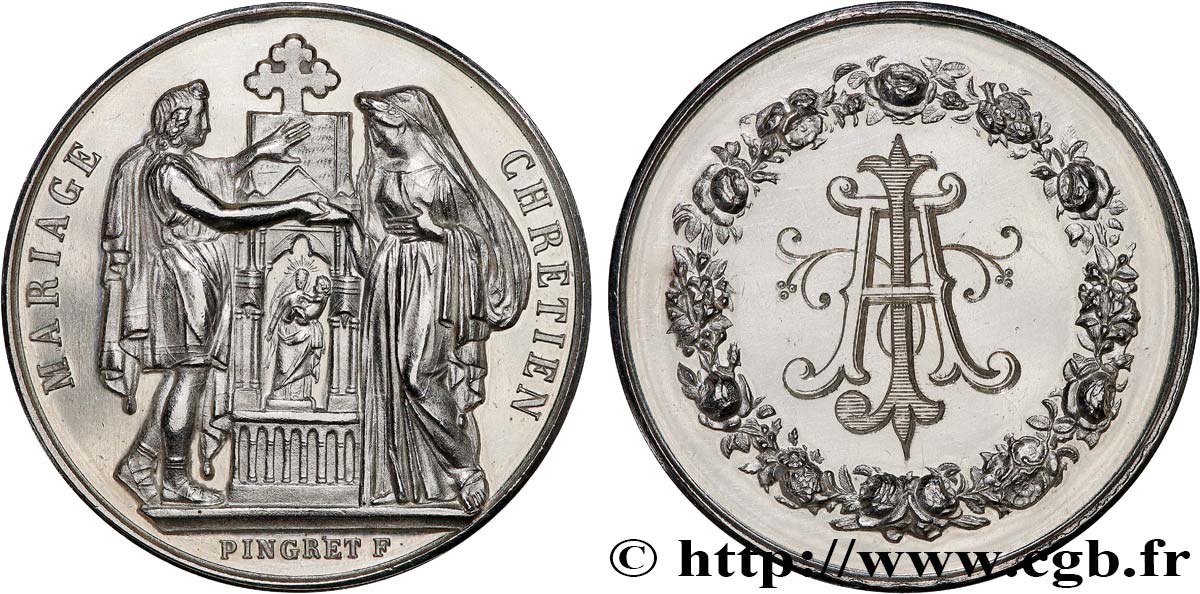AMOUR ET MARIAGE Médaille, Mariage chrétien AU