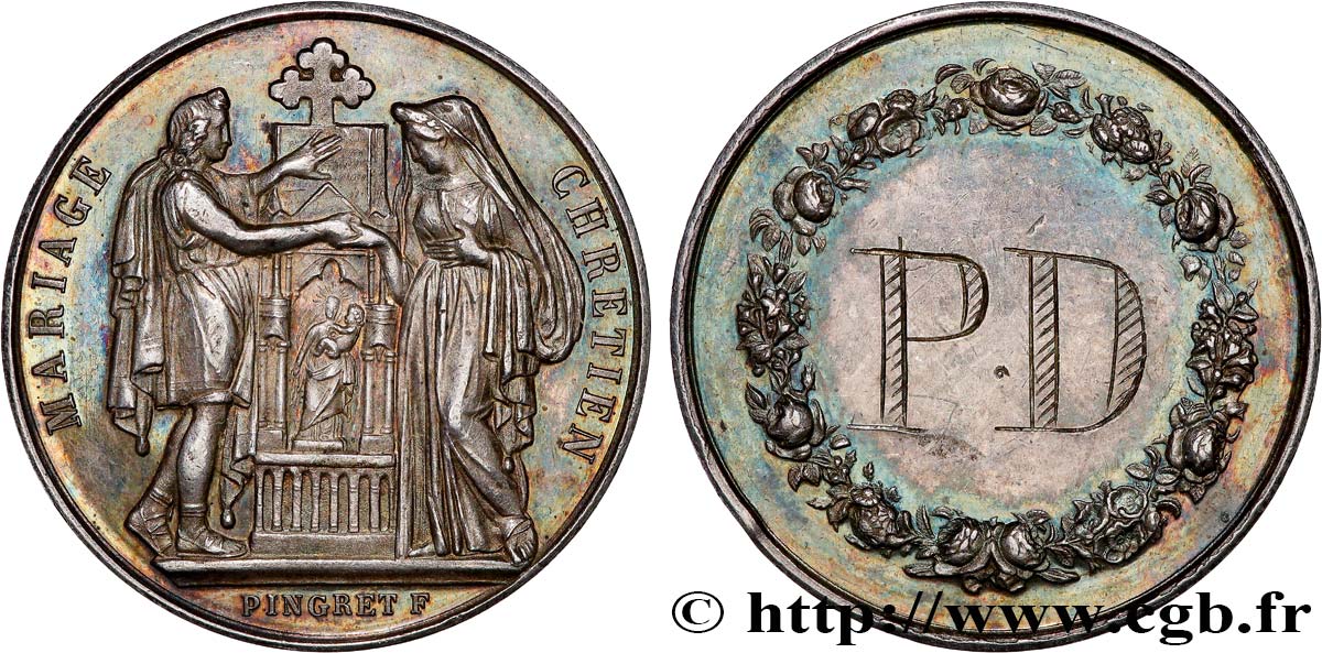 AMOUR ET MARIAGE Médaille, Mariage chrétien AU